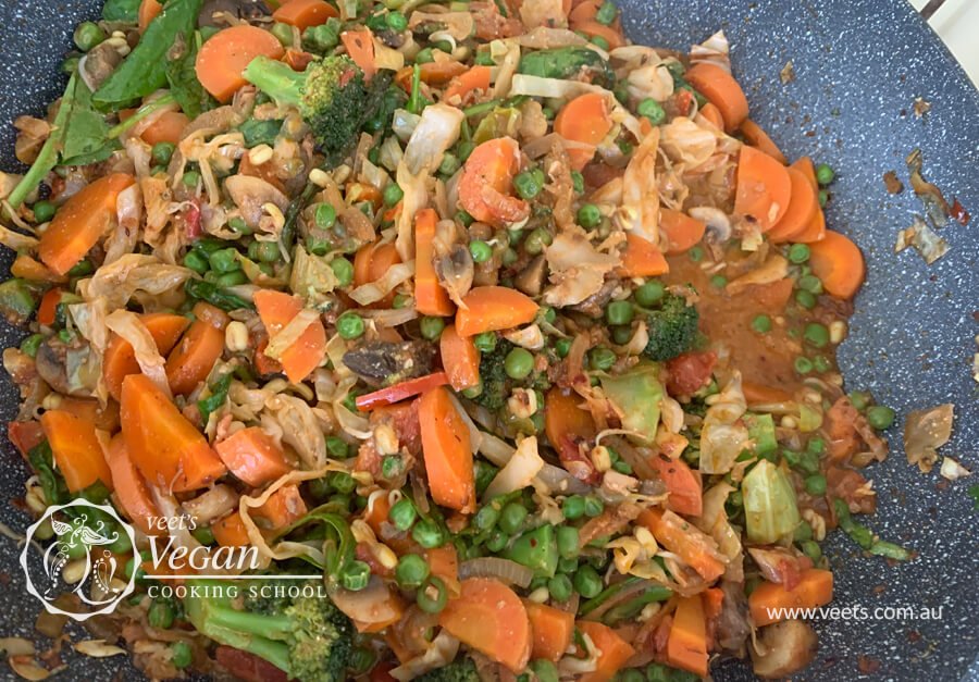 Veg Jalfrezzi Recipe with Sprouted Mung Beans